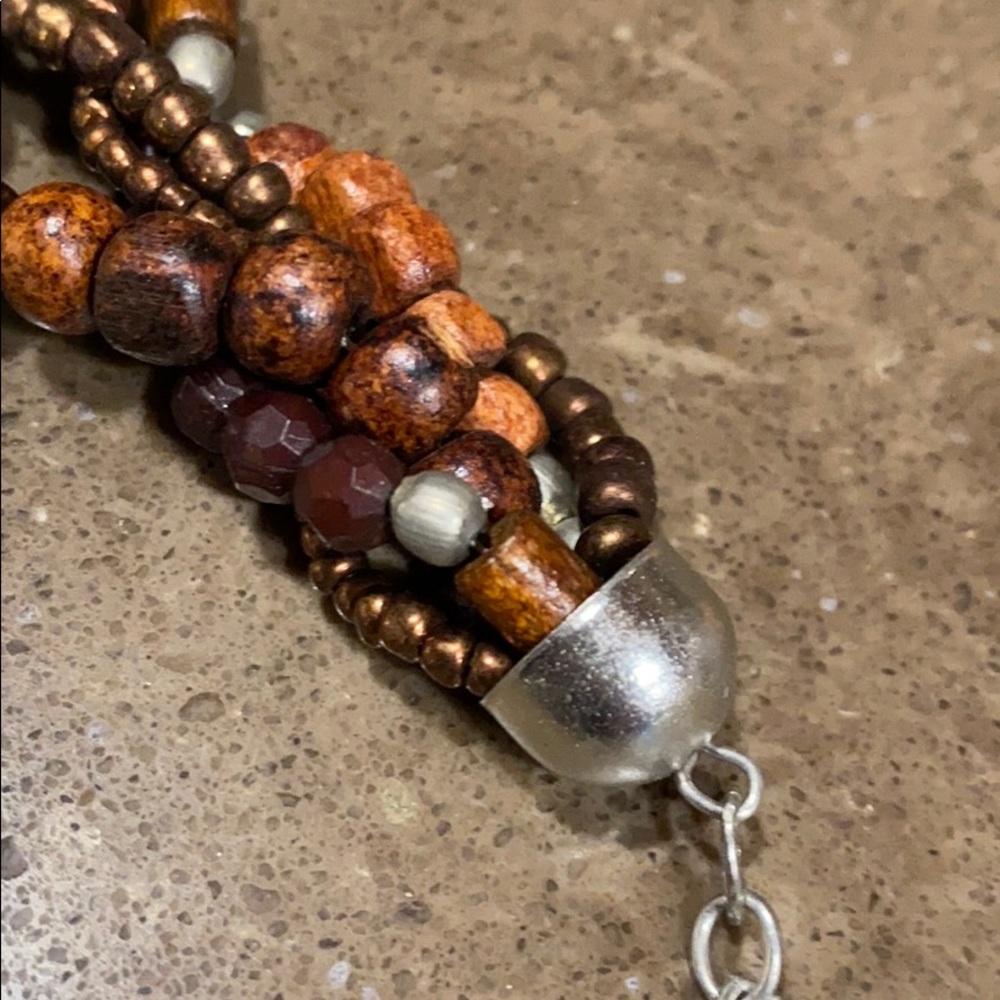 Coconut and nickel bracelet-